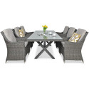 Zestaw mebli ogrodowych z technorattanu Napoli 6200 Dark Grey