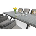 Zestaw mebli ogrodowych z technorattanu Napoli 6200 Dark Grey