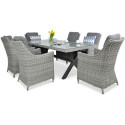 Zestaw mebli ogrodowych z technorattanu Napoli 6200 Stone Grey