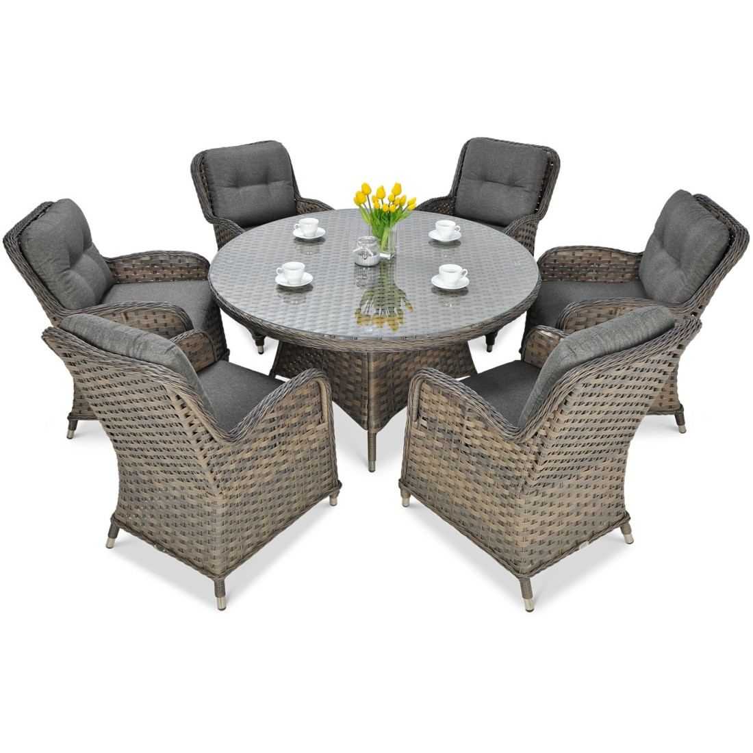 Meble ogrodowe z technorattanu Barcelona Melange