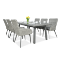 Zestaw mebli ogrodowych z technorattanu Milano 6200 Stone Grey