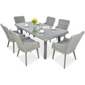 Zestaw mebli ogrodowych z technorattanu Milano 6200 Stone Grey