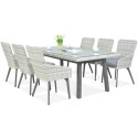 Zestaw ogrodowy technorattanowy MILANO 6200 White Grey