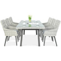 Zestaw ogrodowy technorattanowy MILANO 6200 White Grey