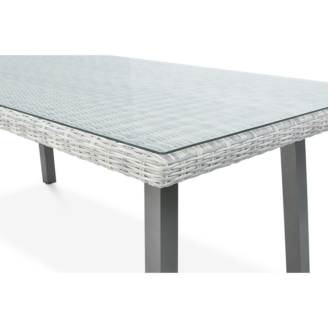 Zestaw ogrodowy technorattanowy MILANO 6200 White Grey