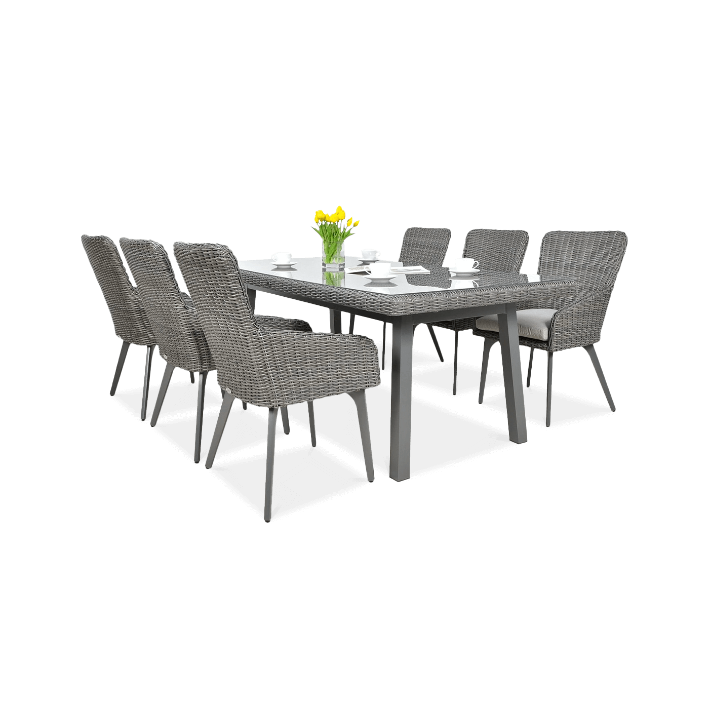 Zestaw mebli technorattanowych Milano 6200 Dark Grey