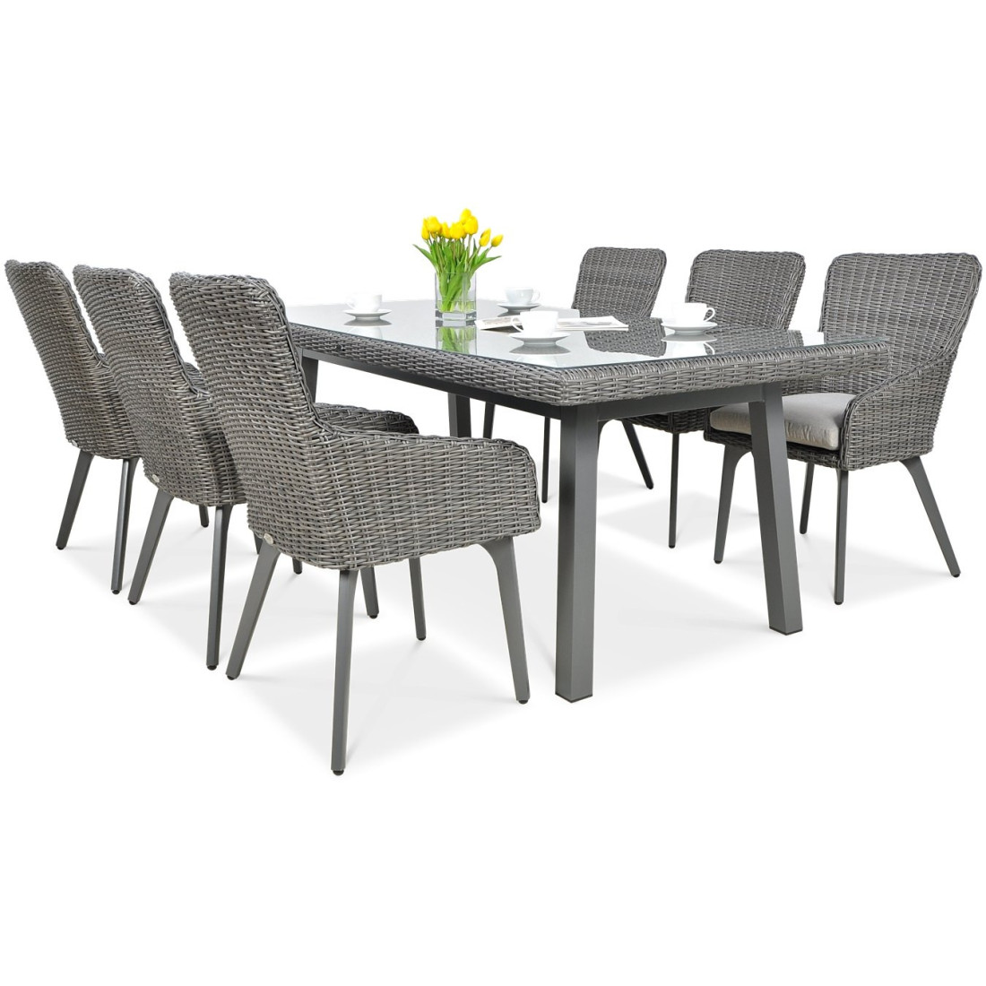 Zestaw mebli technorattanowych Milano 6200 Dark Grey