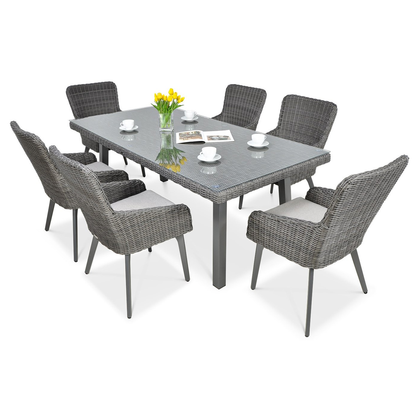 Zestaw mebli technorattanowych Milano 6200 Dark Grey