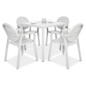 Zestaw mebli ogrodowych Nardi Palma Cube 80/41 biały