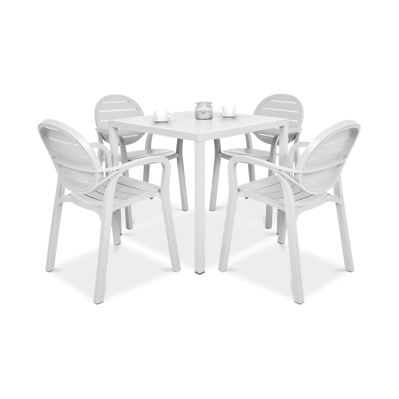 Zestaw mebli ogrodowych Nardi Palma Cube 80/41 biały