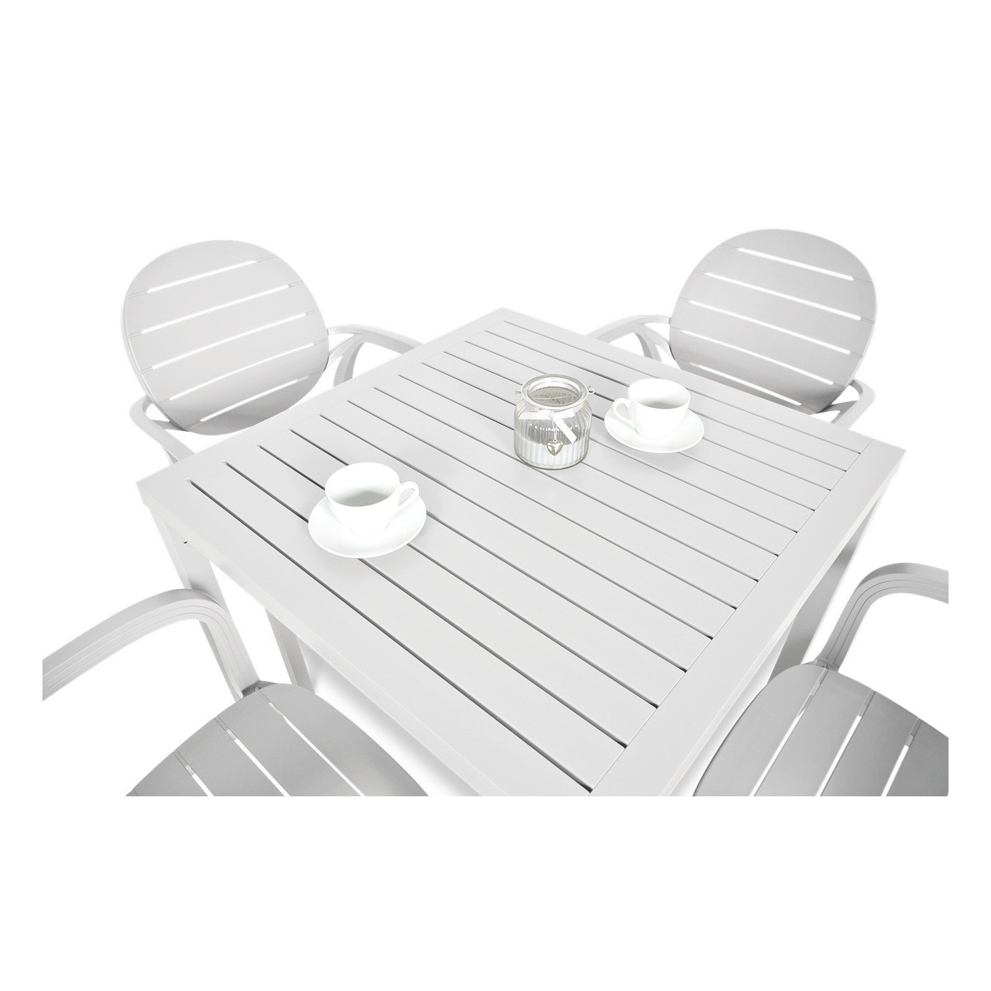 Zestaw mebli ogrodowych Nardi Palma Cube 80/41 biały