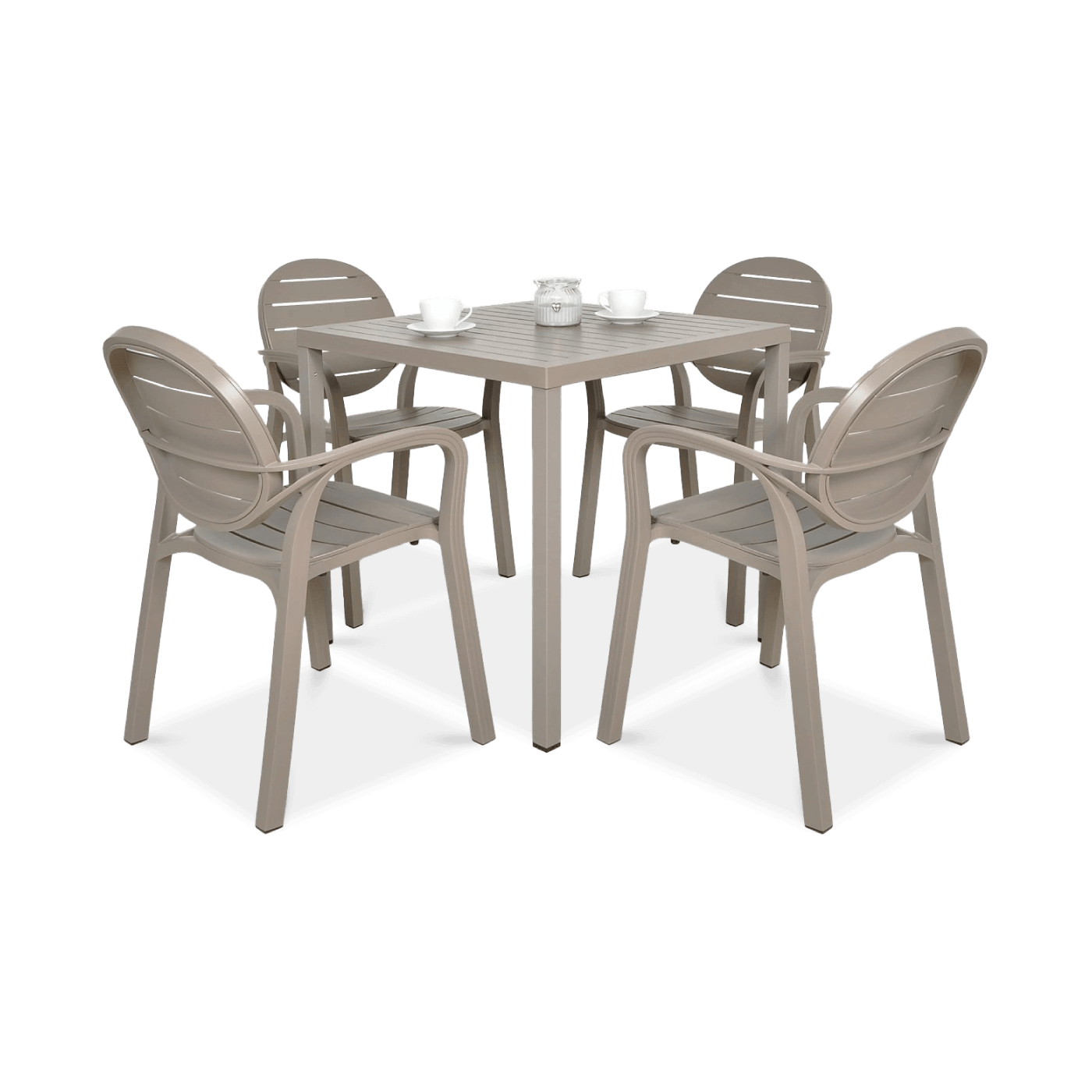 Zestaw stołowy Nardi Palmacube 80x41 w kolorze tortora