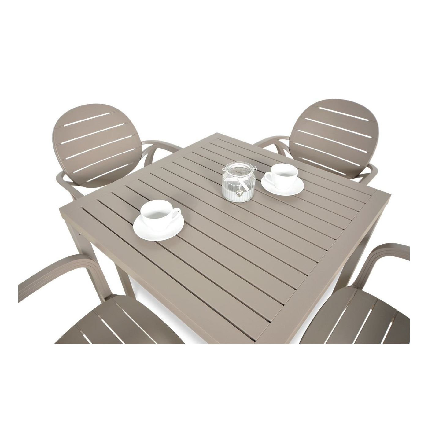 Zestaw stołowy Nardi Palmacube 80x41 w kolorze tortora