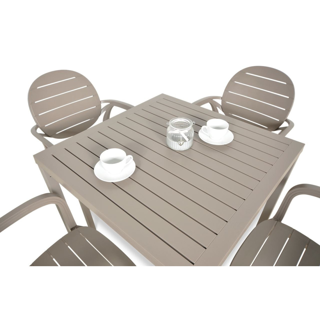 Zestaw stołowy Nardi Palmacube 80x41 w kolorze tortora