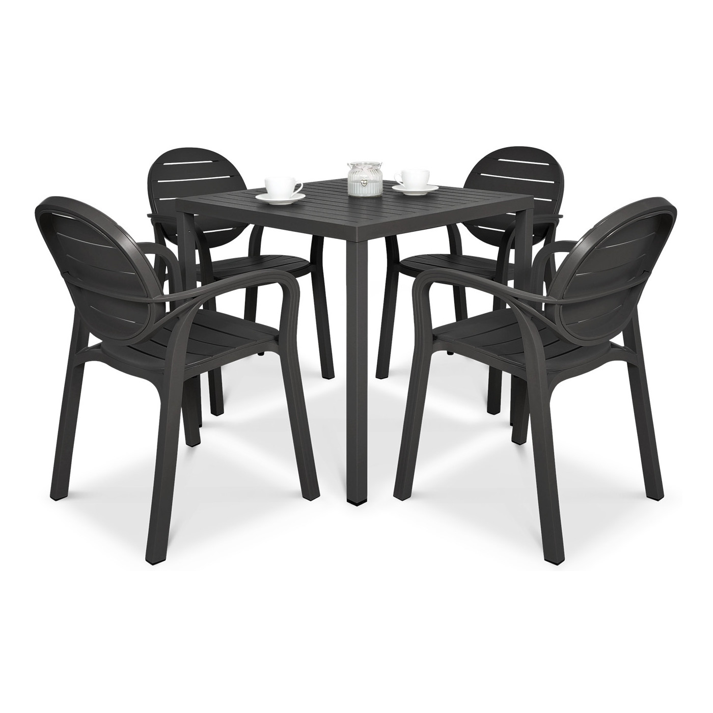 Zestaw mebli ogrodowych Nardi Palma + Cube 80 antracyt