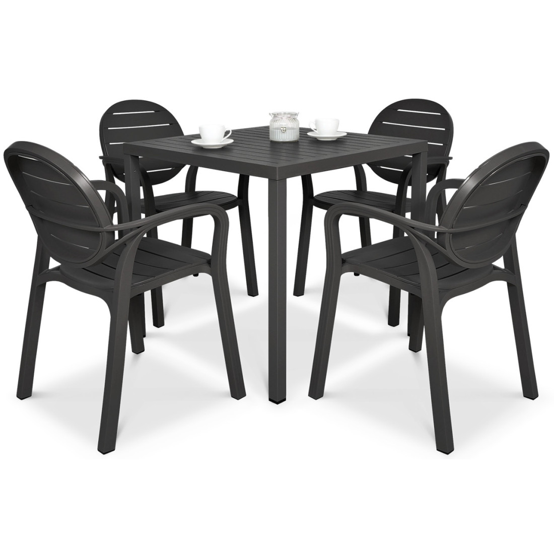 Zestaw mebli ogrodowych Nardi Palma + Cube 80 antracyt