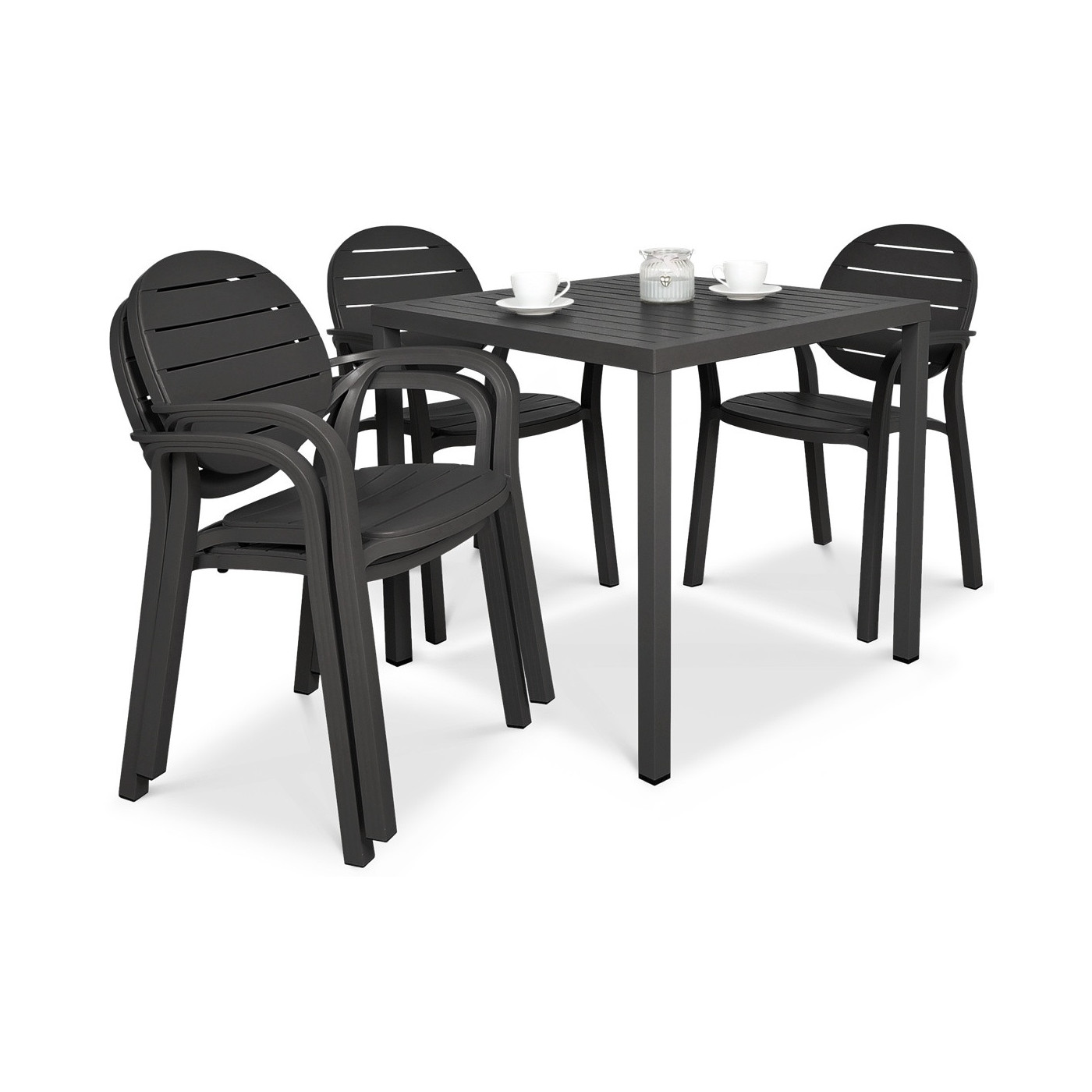 Zestaw mebli ogrodowych Nardi Palma + Cube 80 antracyt