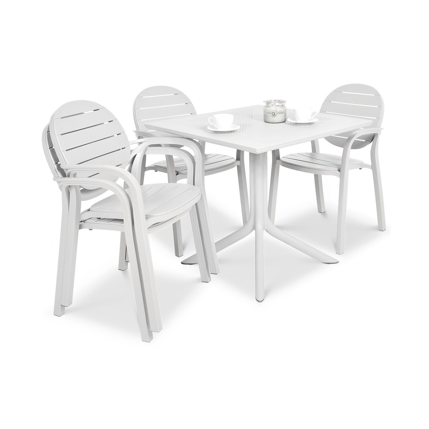 Stół ogrodowy Nardi PALMA CLIP 41 biały