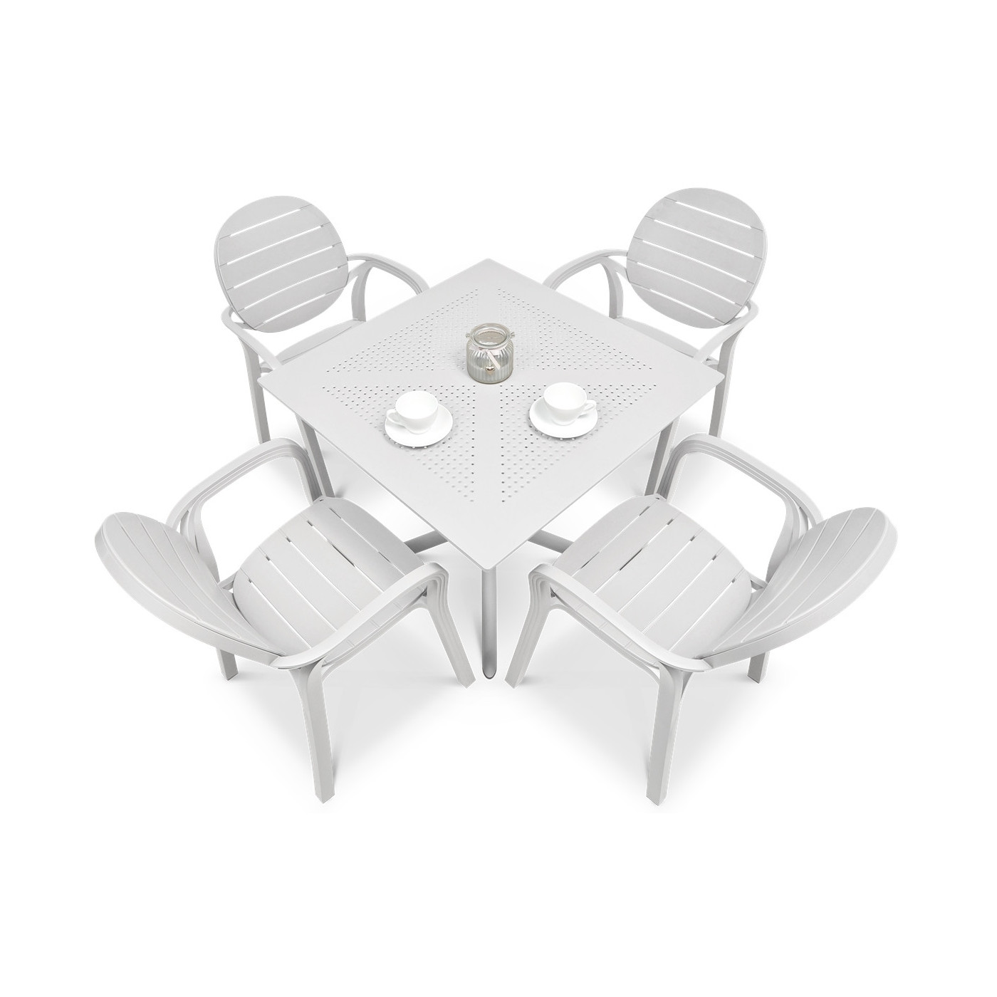 Stół ogrodowy Nardi PALMA CLIP 41 biały