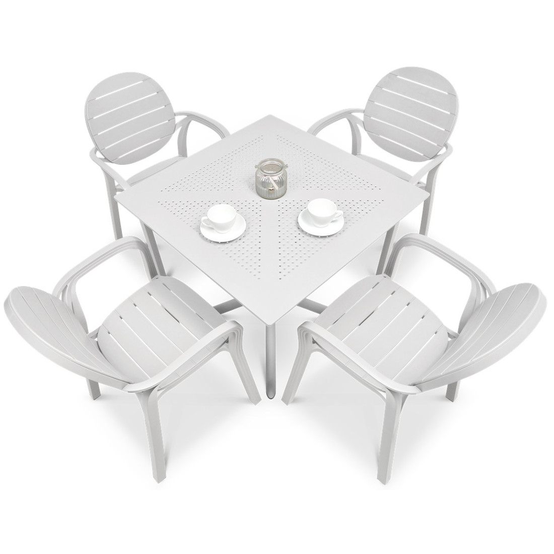 Stół ogrodowy Nardi PALMA CLIP 41 biały