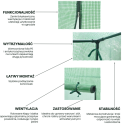 Aranżacja szklarni foliowej na pomidory 200x77 cm kolor zielony Cultivo 