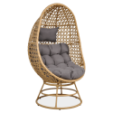 Fotel obrotowy z technorattanu HOLIDAY Beige