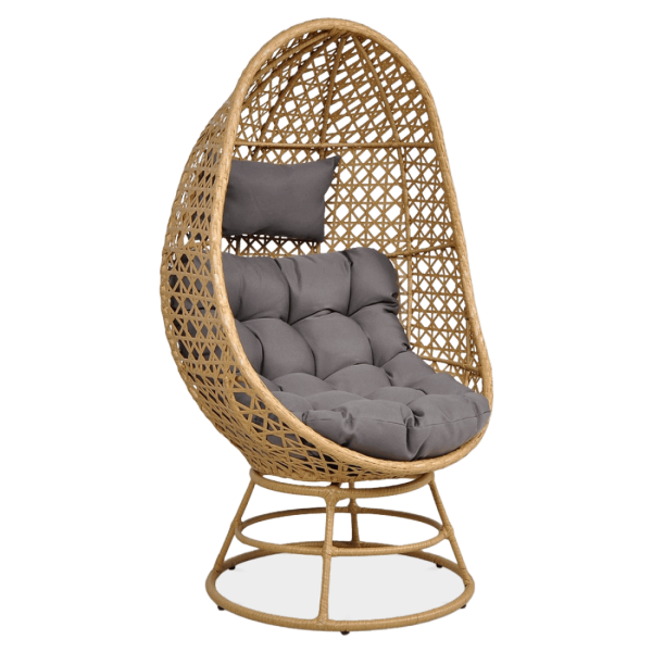 Fotel obrotowy z technorattanu HOLIDAY Beige