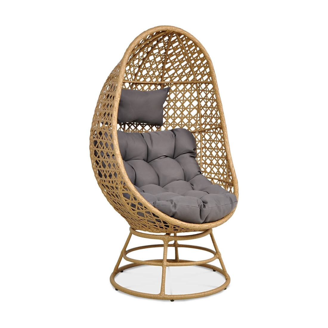 Fotel do ogrodu wykonany z materiału technorattan