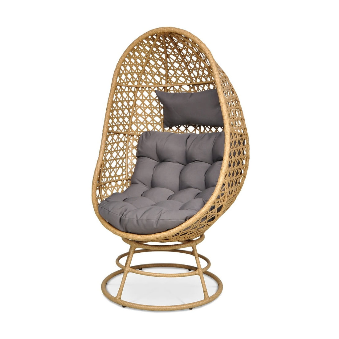 Ogrodowy fotel kokonowy z technorattanu