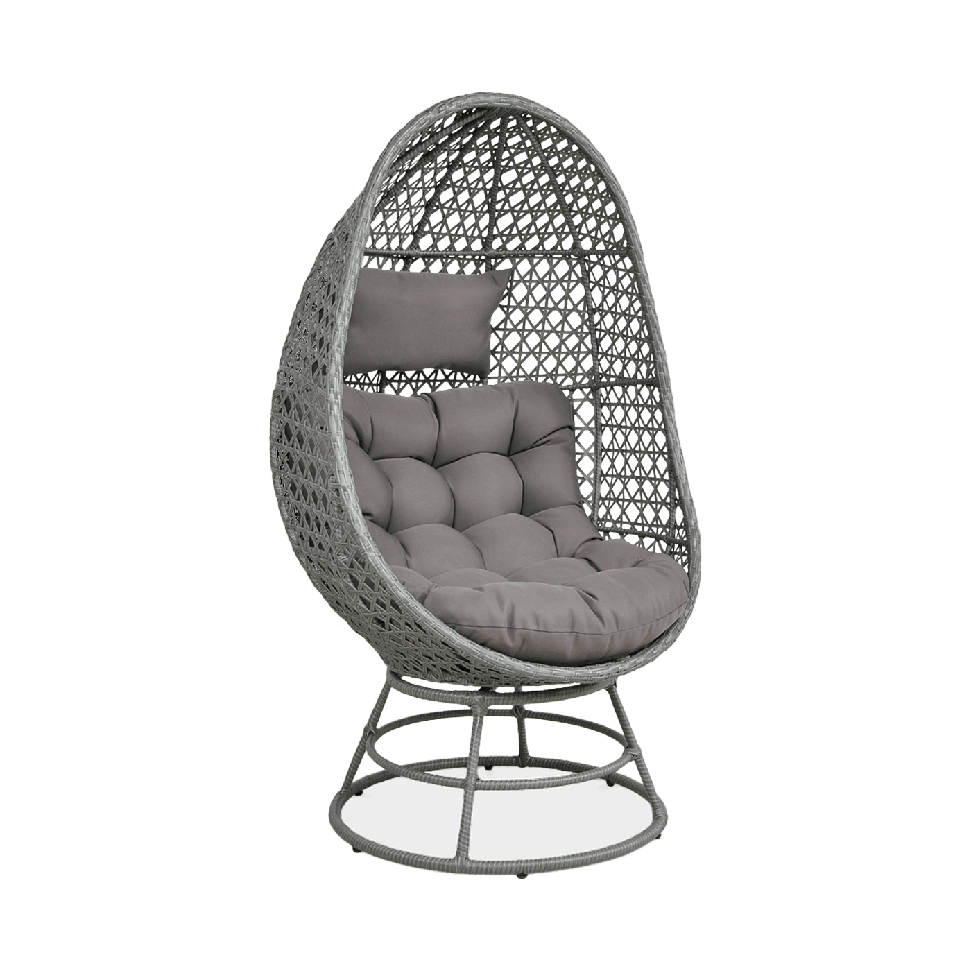 Fotel obrotowy z technorattanu HOLIDAY Grey