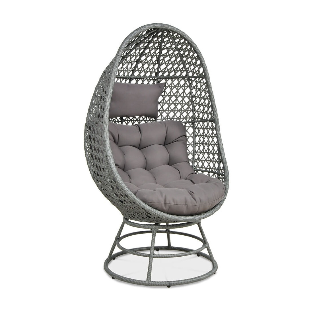 Fotel do ogrodu wykonany z materiału technorattan