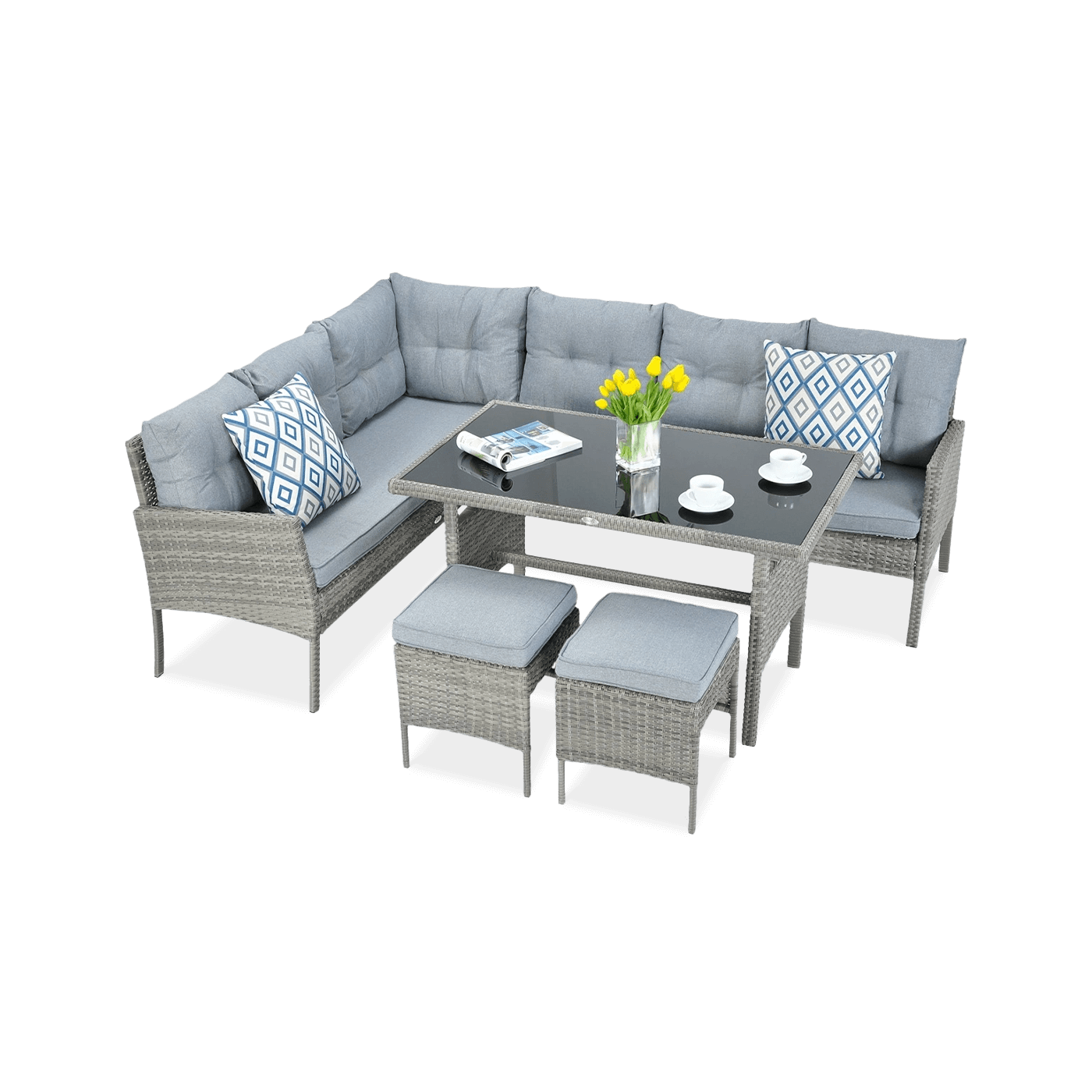 CORTINA DOLPHIN GREY CORNER SOFA