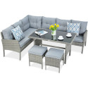 CORTINA DOLPHIN GREY CORNER SOFA