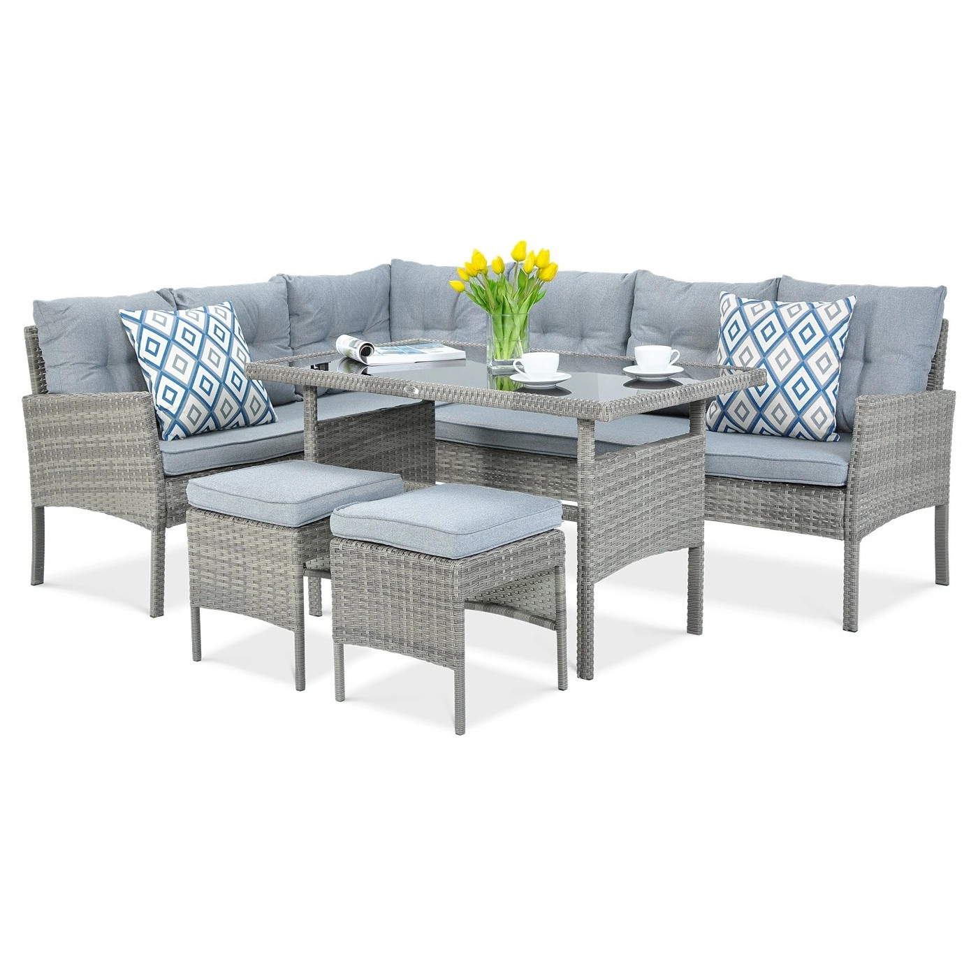 CORTINA DOLPHIN GREY CORNER SOFA