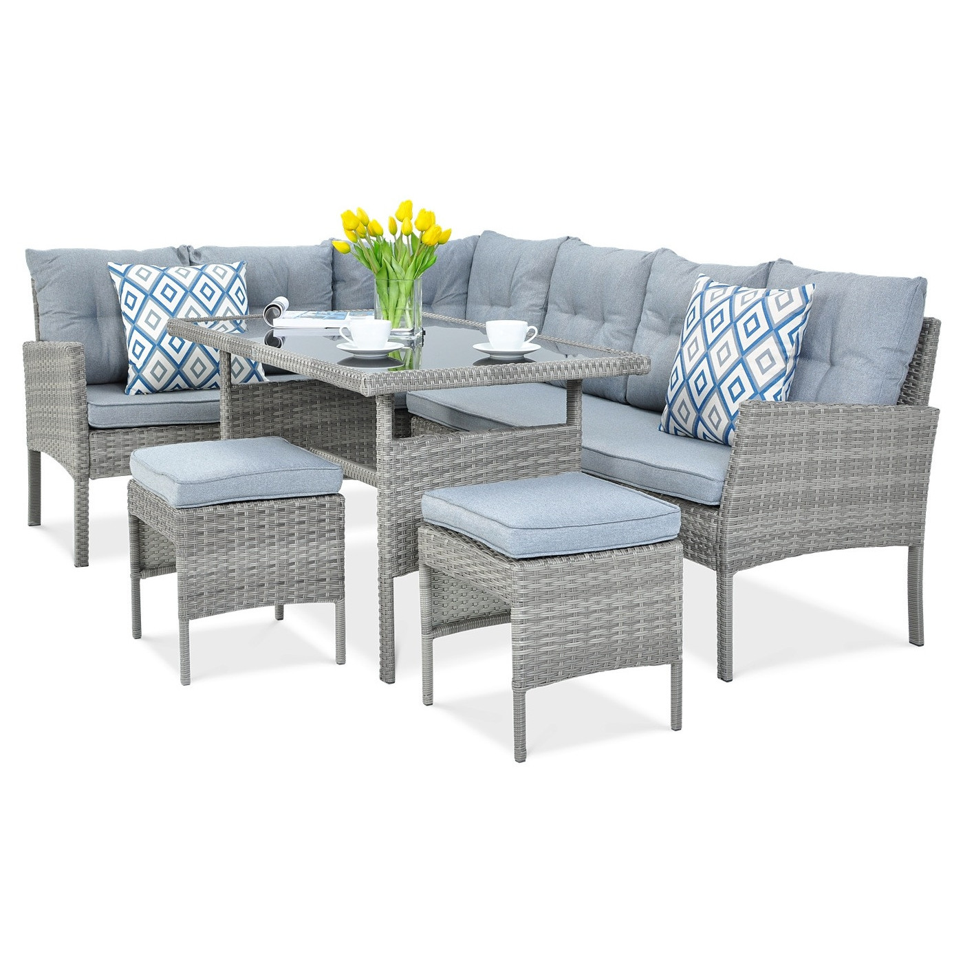 CORTINA DOLPHIN GREY CORNER SOFA