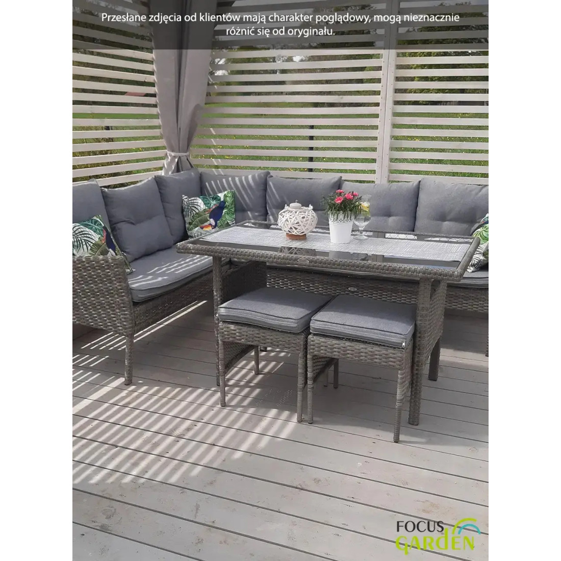 Naroznik technorattanowy Cortina Beige