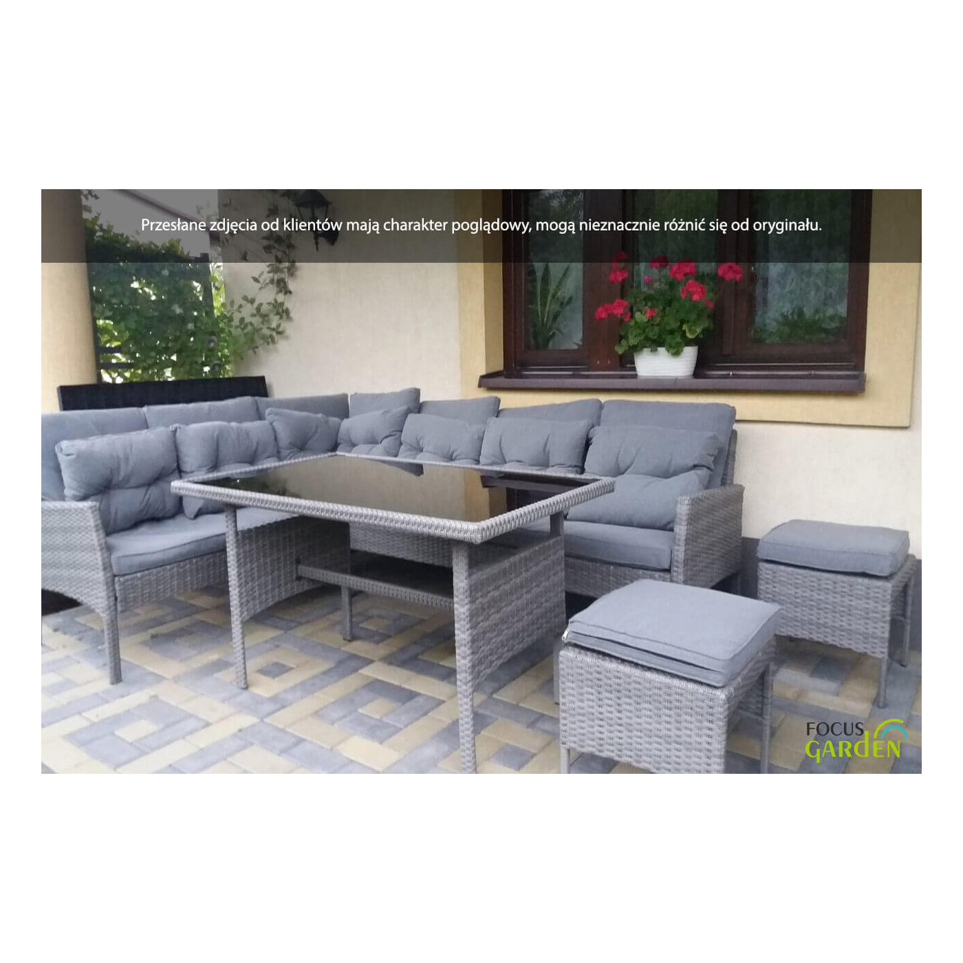 Naroznik technorattanowy Cortina Beige