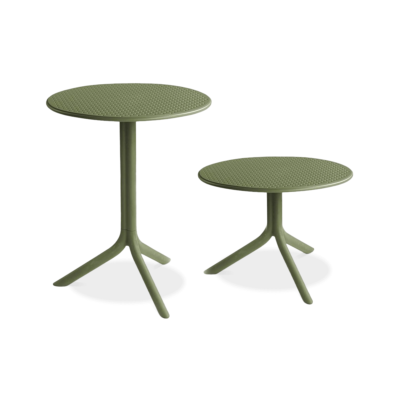 zewnętrzny stolik zielony z okrągłym blatem 