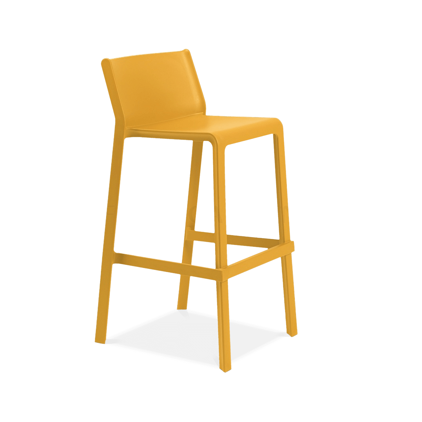 wysokie pomarańczowe krzesło zewnętrzne