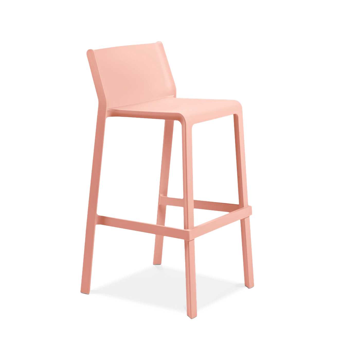 wysokie krzesło ogrodowe w kolorze różowym