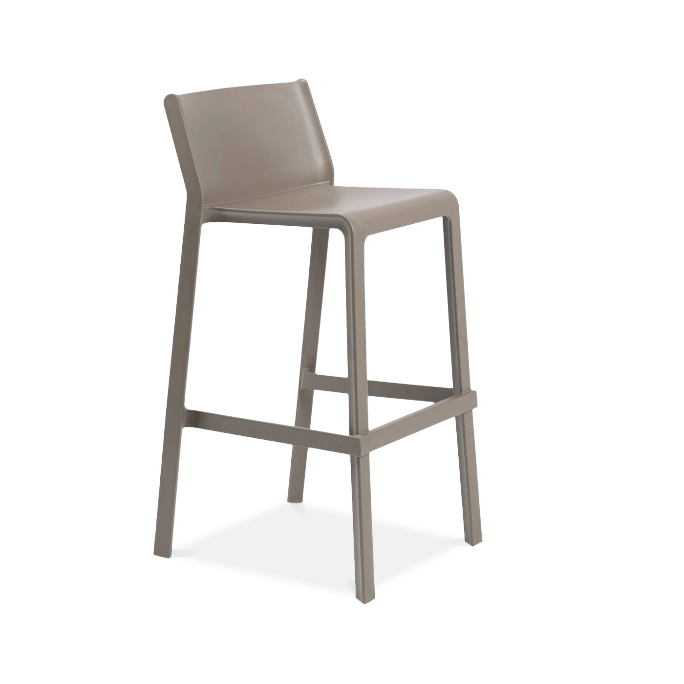 brązowe wysokie krzesło zewnętrzne