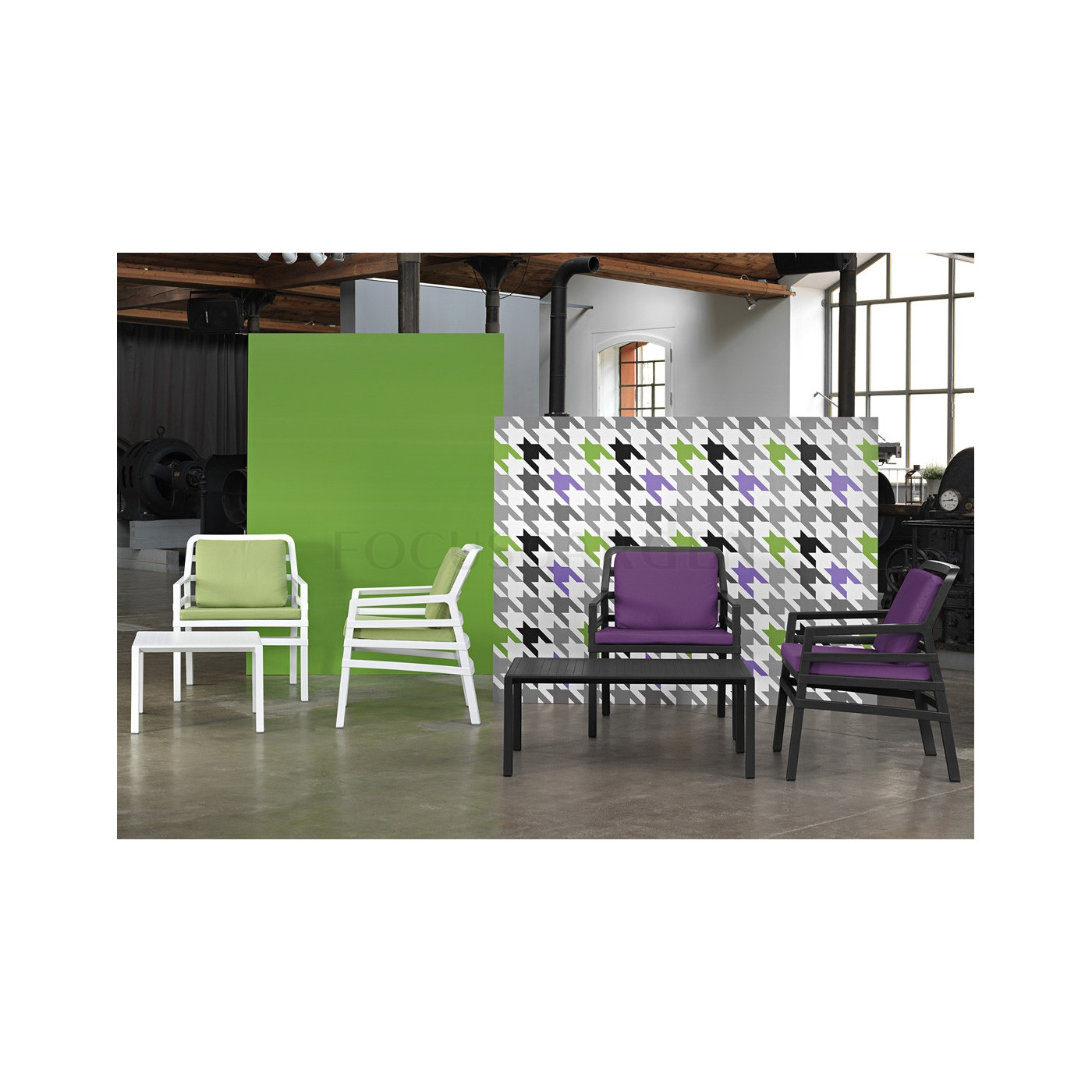 Stolik ogrodowy prostokątny Nardi ARIA 100 Bianco