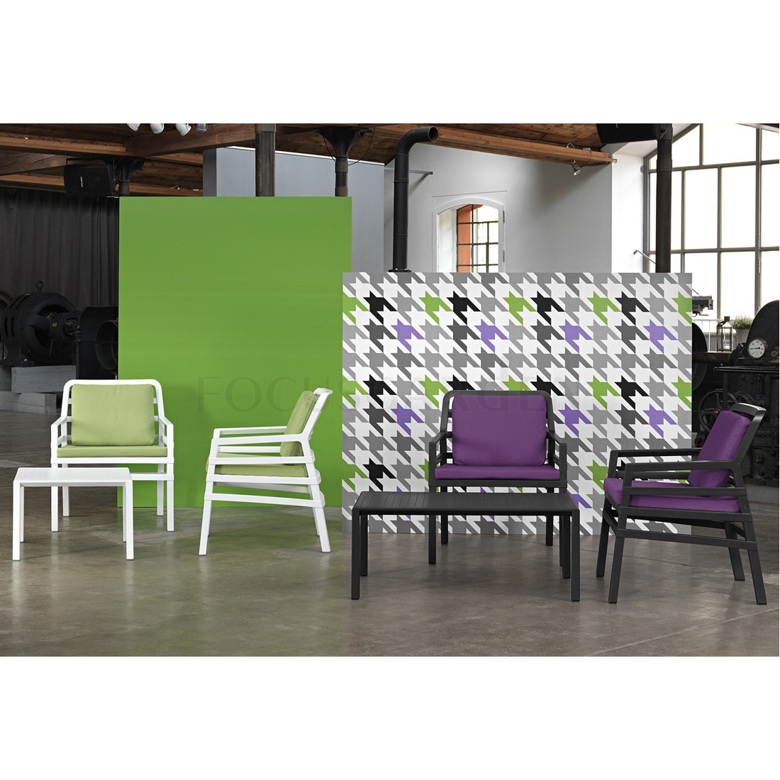 Stolik ogrodowy prostokątny Nardi ARIA 100 Bianco