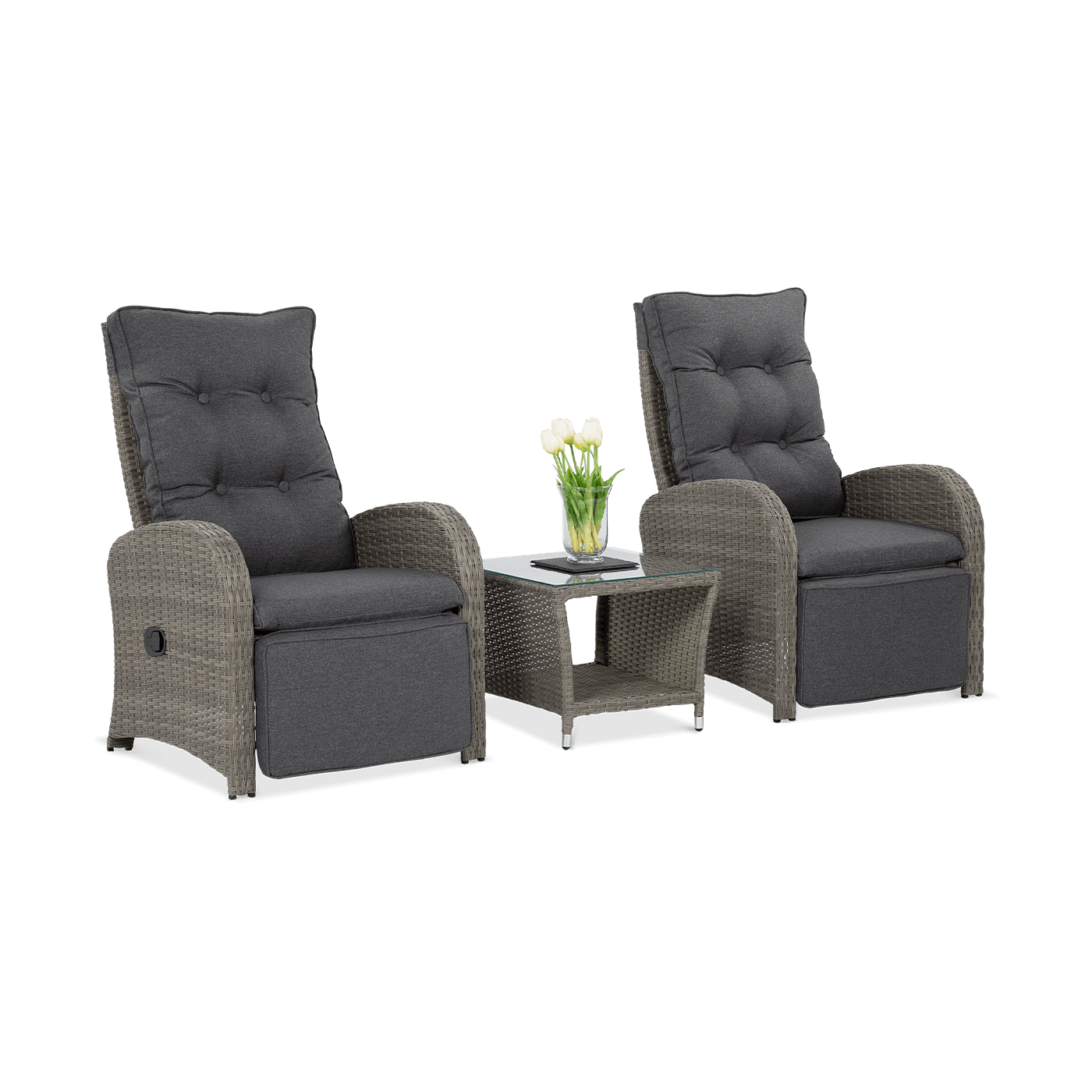 Dwuosobowy zestaw wypoczynkowy alicante duo szary