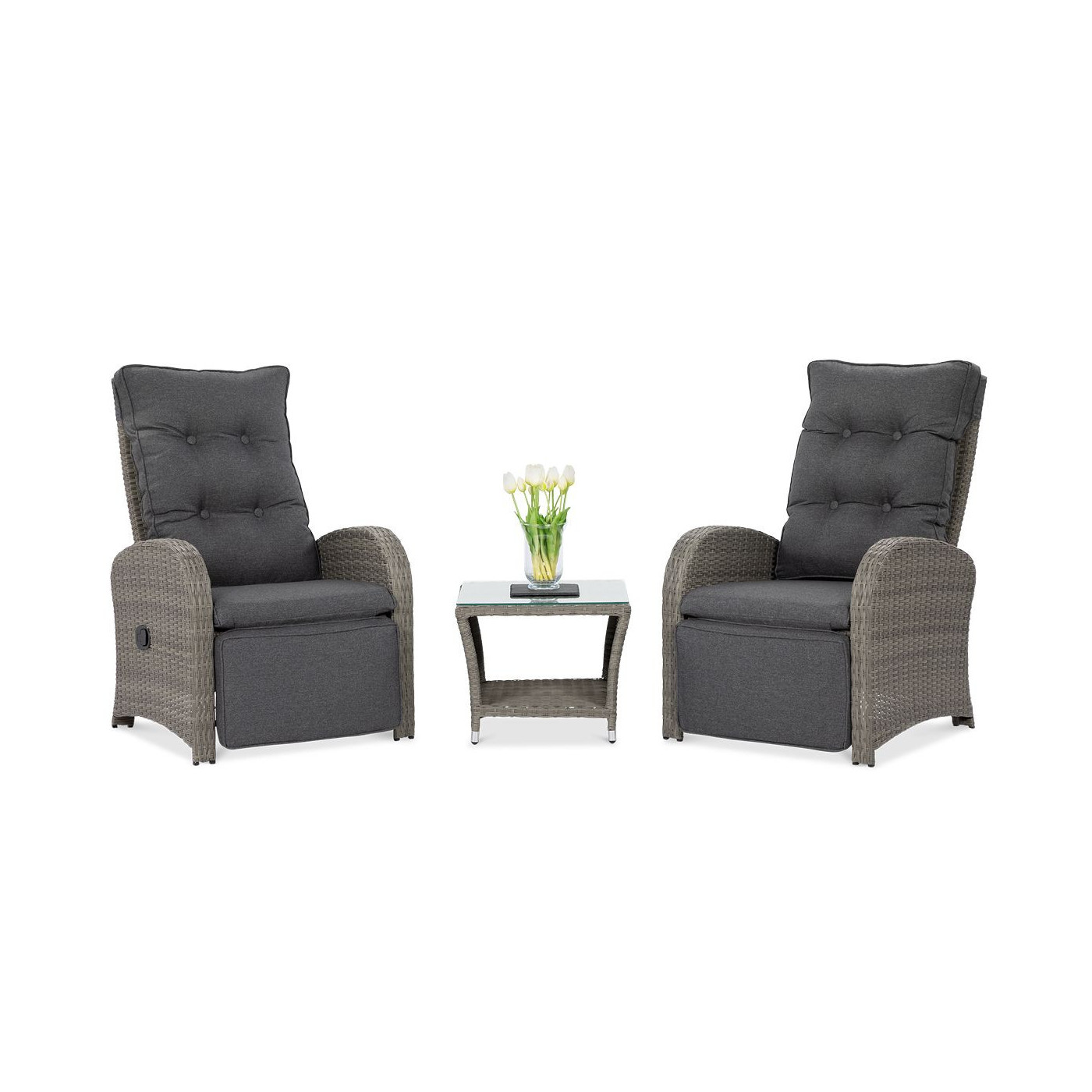 przód zestawu wypoczynkowego alicante duo szary