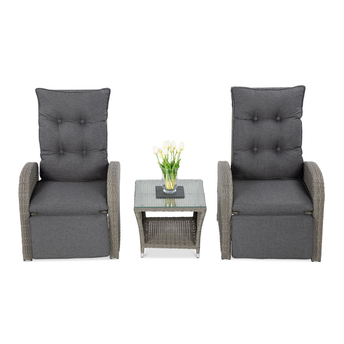 zestaw alicante duo - dwa fotele i stolik kawowy