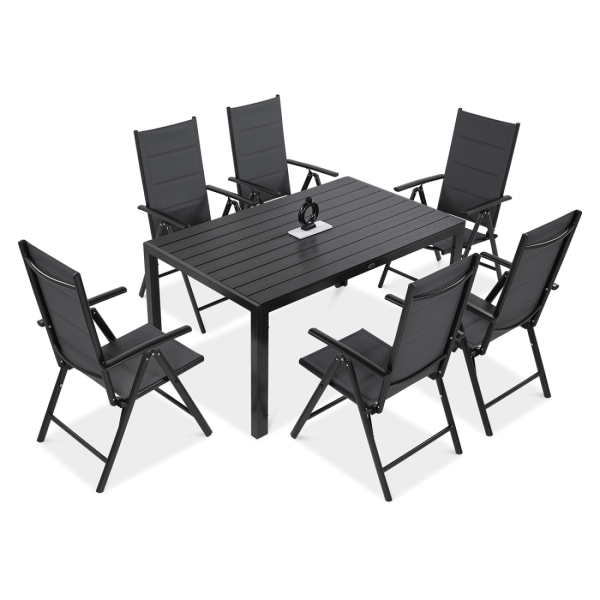 Zestaw jadalniany szary sydney 