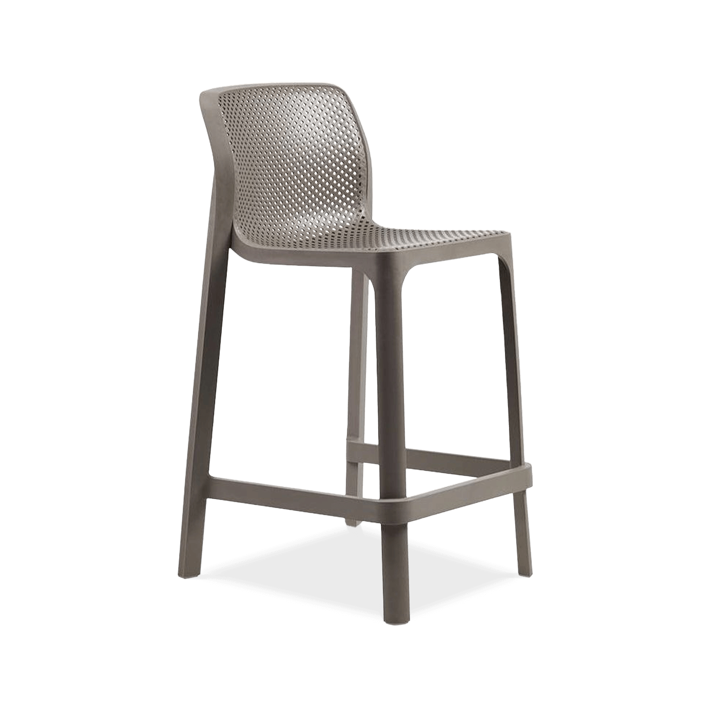 brązowy stołek barowy z oparciem