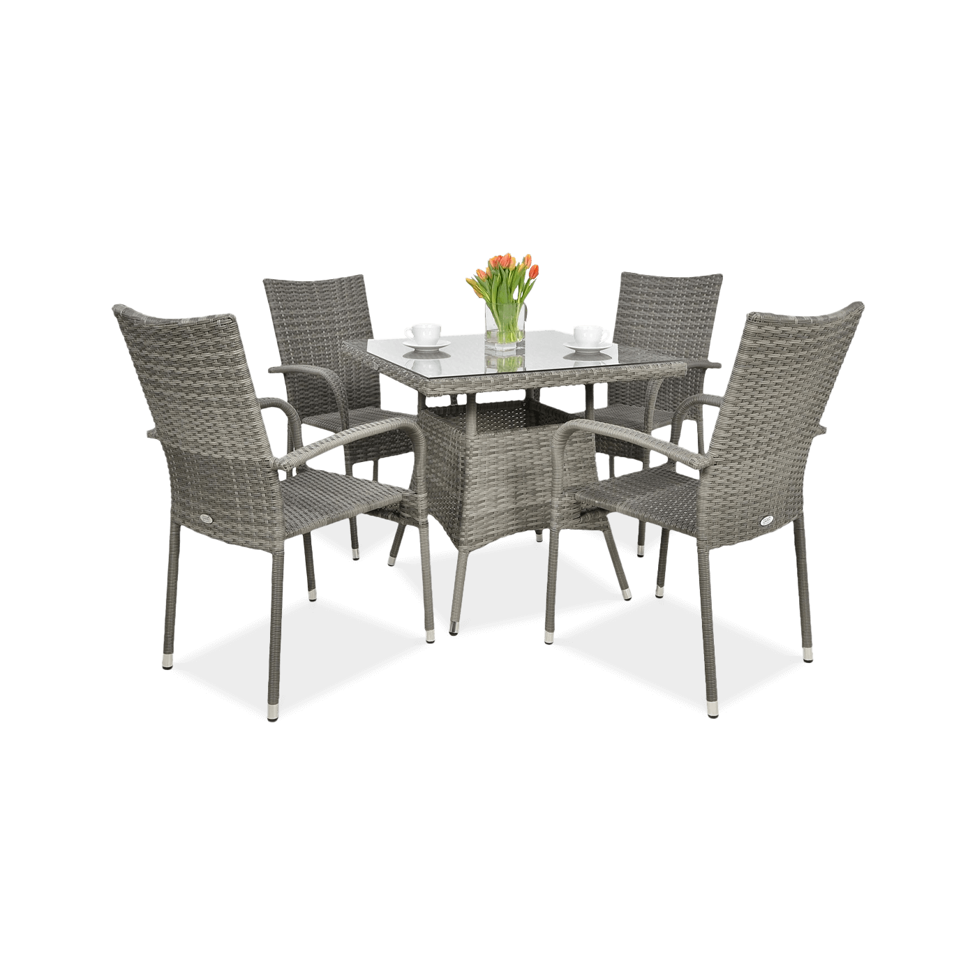 Zestaw Ogrodowy Technorattan Fiestalugo 4+1 Dolphin Grey