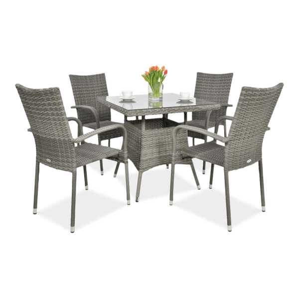 Zestaw Ogrodowy Technorattan Fiestalugo 4+1 Dolphin Grey